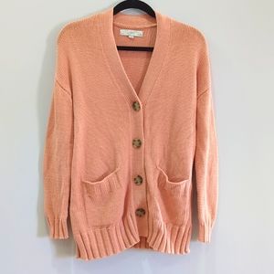 Knit coral cardigan